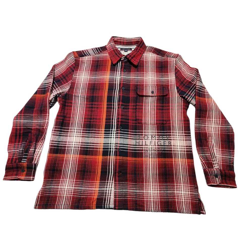 Tommy Hilfiger Men's Plaid Flannel Shirt Heavyweight Size XL OEM